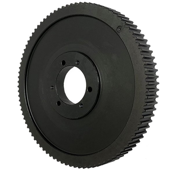 B B Manufacturing QD112-8M-20, Timing Pulley, Cast Iron, Black Oxide,  QD112-8M-20